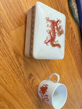 Vista alegre trinket box and small cup